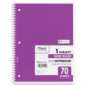 Mead One Subject Notebook