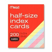 MeadWestvaco Half Size Index Card