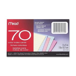 Mead Double Ruled Index Card
