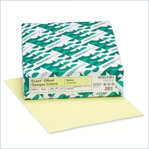 Wausau Paper Exact Offset Opaque Pastel Colored Paper