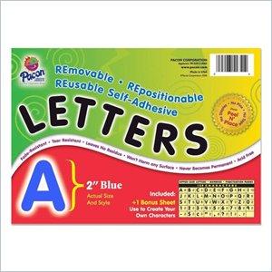 Pacon Colored Self-Adhesive Removable Letters