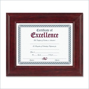 Burnes Executive Mahogany Document Frame