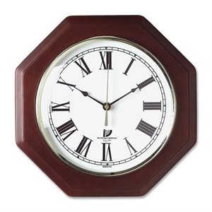 Chicago Lighthouse Octagon Mahogany Frame Clock