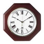 Chicago Lighthouse Octagon Mahogany Frame Clock