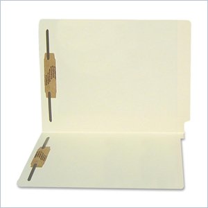 SJ Paper Water Resistant End-Tab Folders with Fasteners