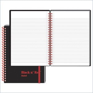 John Dickinson Black n' Red Perforated Notebook