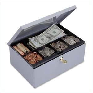 MMF Heavy-gauge Steel Cash Box with Security Lock