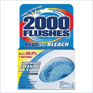 WD-40 2000 Flushes Toilet Bowl with Bleach & Blue Detergent