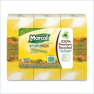 Marcal Small Steps Recycled Cube Facial Tissue