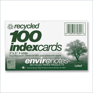 Roaring Spring Environotes Ruled Index Card