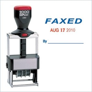 COSCO ClassiX Self-Inking FAXED Message/Date Stamp
