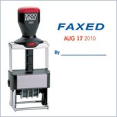 COSCO ClassiX Self-Inking FAXED Message/Date Stamp