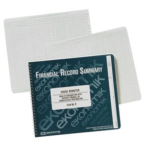 Ekonomik Wirebound Check Register