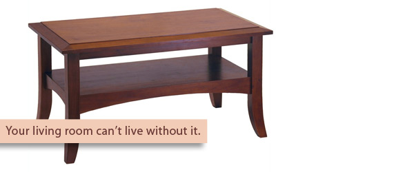 Winsome Rectangle Wood Coffee Table in Antique Walnut