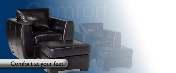 Distinction Leather Trinity Chair with Ottoman (multiple finishes)