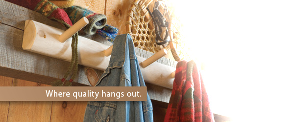 Rustic Natural Cedar Co. 3 Hook Wall Coat Rack