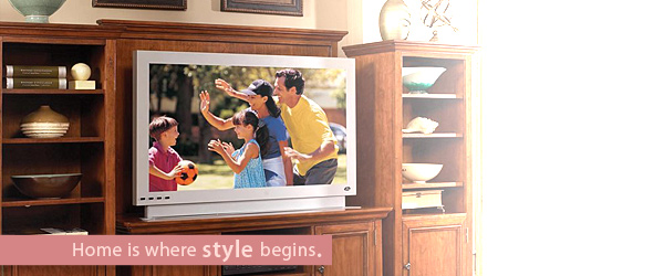 Home Styles Furniture Homestead Flat Panel/Plasma/LCD Entertainment Center in Oak Finish