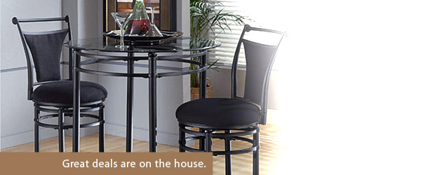 Hillsdale Cierra Mix-n-Match 3pc Pub Table Set with Stools in Black