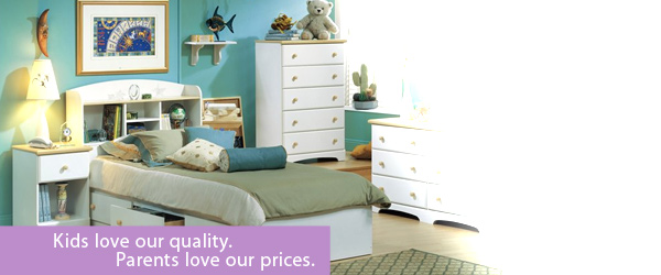 South Shore Furniture Newbury Kids Twin White Bed Captain Storage 3 Piece Bedroom Set