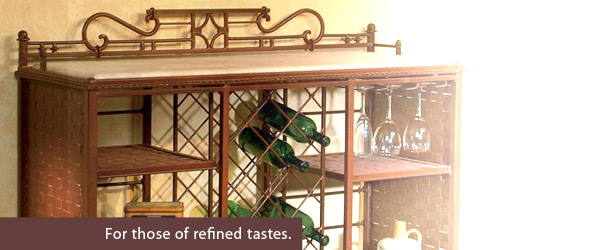Bago Luma Vintage Iron Wine Home Bar