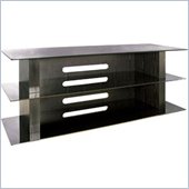 Bello Versatile LCD/Plasma Glass and Wood TV Stand in Black Finish