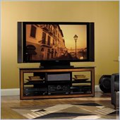 Bello LCD/Plasma Glass TV Stand in High Gloss Black and Cherry Finish