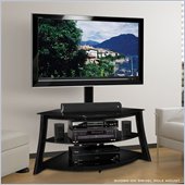 Bello Triple Play Universal TV Stand AV System with Swivel TV Mounting in Black