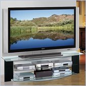 Bello LCD/Plasma 73.5 Inch Wide Glass TV Stand in Black Finish