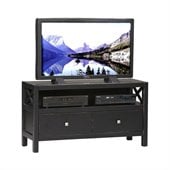 Linon Anna TV Stand in Distressed Antique Black