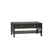 Linon Anna Rectangular Coffee Table in Distressed Antique Black