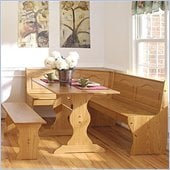 Linon Chelsea Kitchen Dining Nook Set in Natural Finish