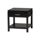 Linon Sutton Black Wood End Table