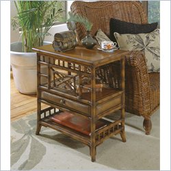 Butler Specialty Designer's Edge Wood-and-Rattan Side Table