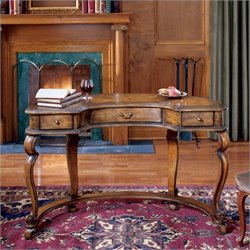 Butler Specialty Heritage Crescent Wood Writing Desk in Medium Wood