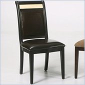 Armen Living Casual Dining Side Chair in Espresso Finish