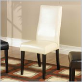 Armen Living Leather Casual Dining Side Chair 