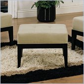 Armen Living Furniture Dupont  Microfiber Ottoman in Taupe