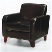Armen Living Brown Leather Club Chair