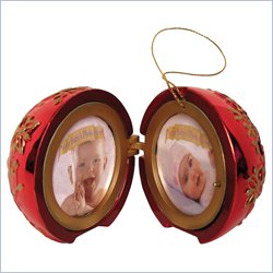 Crosley Radio Music Box Musical Photo Frame Ornament in Red