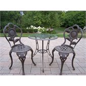 Oakland Living Sunflower Antique Bronze 3-Piece Bistro Set