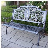 Oakland Living Golfer Bench in Antique Pewter