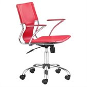 Zuo Trafico Office Chair in Red