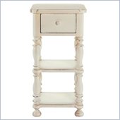 Lexington Long Cove Hidden Lake 1 Drawer 2 Shelf Accent End Table in Shell White Finish