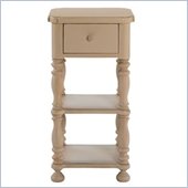 Lexington Long Cove Hidden Lake 1 Drawer 2 Shelf Accent End Table with Linen Beige Wood Finish