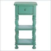 Lexington Long Cove Hidden Lake 1 Drawer 2 Shelf Accent End Table in Aquamarine Finish