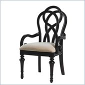 Lexington Long Cove Glen Arbor Fabric Arm Chair in Midnight Brown Finish