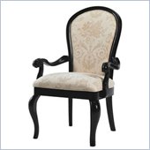 Lexington Long Cove Summerville Fabric Arm Chair in Midnight Brown Finish (Set of 2)