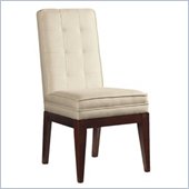 Lexington Zacara Mezzanine Tufted Upholstered Side Chair in Warm Sable Finish