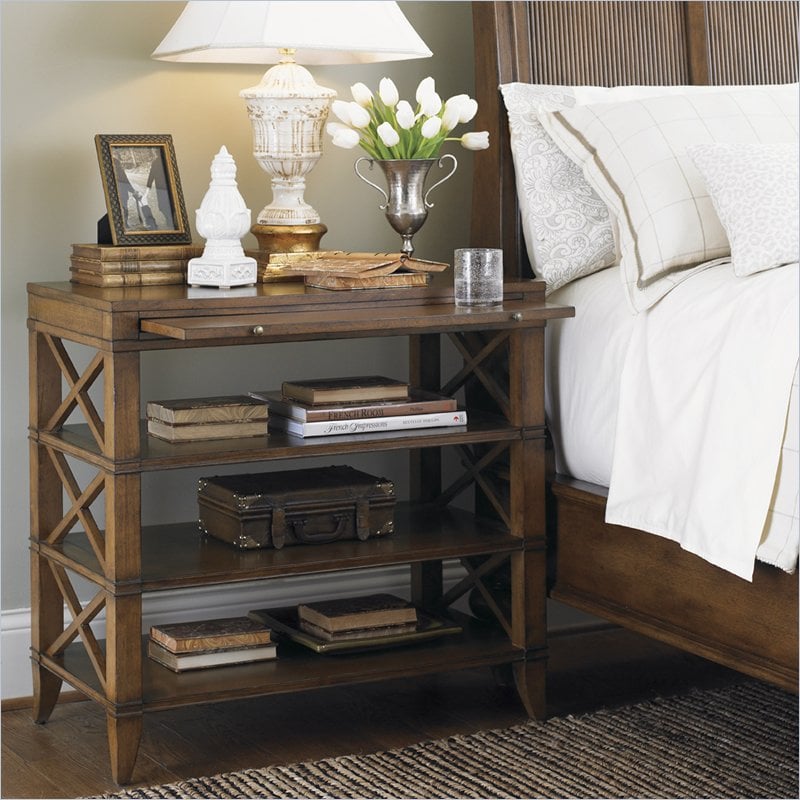 Lexington Quail Hollow Dawson Open Nightstand in Wellington Finish