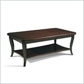 Somerton Crossroads Rectangular Wood Cocktail Table in Deep Burnished Brown